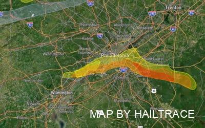 Roofing Contractor Deployed To Central Jersey & Philadelphia, PA Area Due To Tennis Ball-Sized Hail, on May 20, 2022