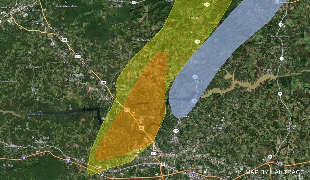 Cleanup and Roof Damage Repair Executed After Heavy Hail & Rain Storms In Caldwell County, NC, May 26, 2022