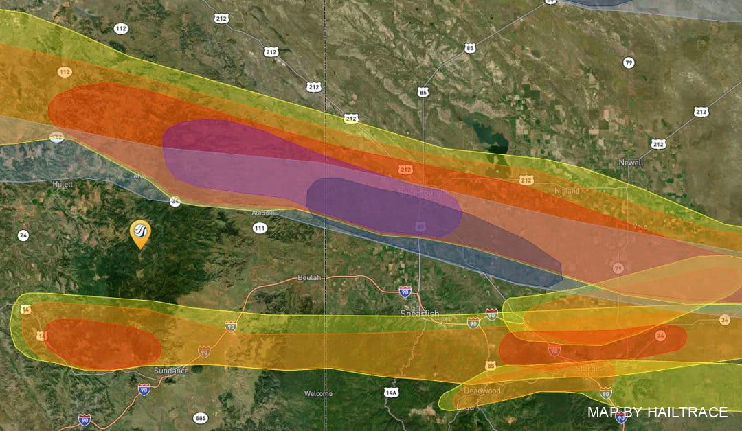 Commercial Roof Inspections in Belle Fourche & Western South Dakota for Wind and Hail Damage Insurance Claims After Storm on June 12, 2022