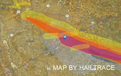 Roof Hail Damage Repair Started In Midland, Texas, After Storm on May 24, 2022