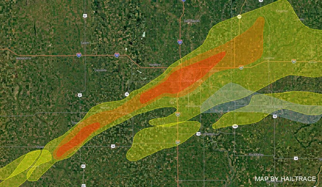 Contractor Teams Repair Roof Hail Damage In Sioux Falls & Southeast South Dakota, On May 28, 2022