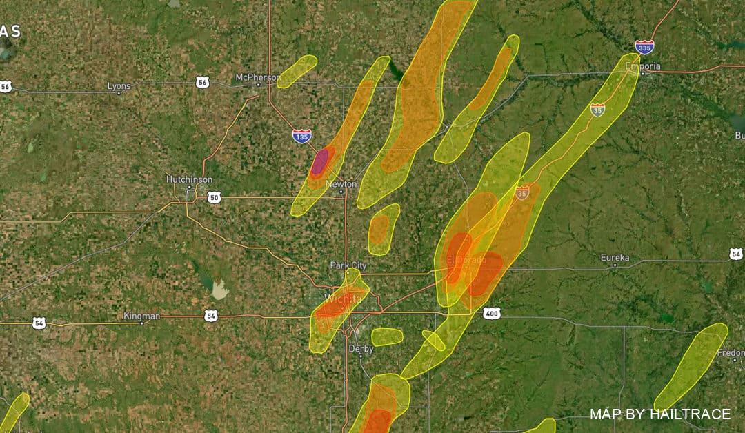 Repair Contractor Team Dispatched To Assist With Clean-up After Hail and Torrential Rain Damage In Wichita & Central Kansas on May 31, 2022