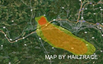 Roof Inspections Due For Hail Damage Insurance Claims Underway, Due To Big Hail Storm In Broome County, New York, On June 1, 2022