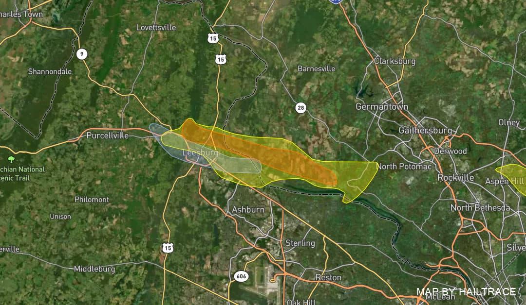 Emergency Roofing Crews Respond to Leesburg, VA, Suffers Brunt of High-Wind & Hail Roof Damage on June 2, 2022