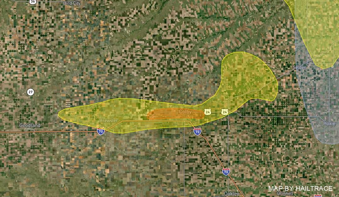 Emergency Roofing Contractors Repair Wind & Hail Damage After Colby, KS, Targeted by Storm Cells on June 4, 2022