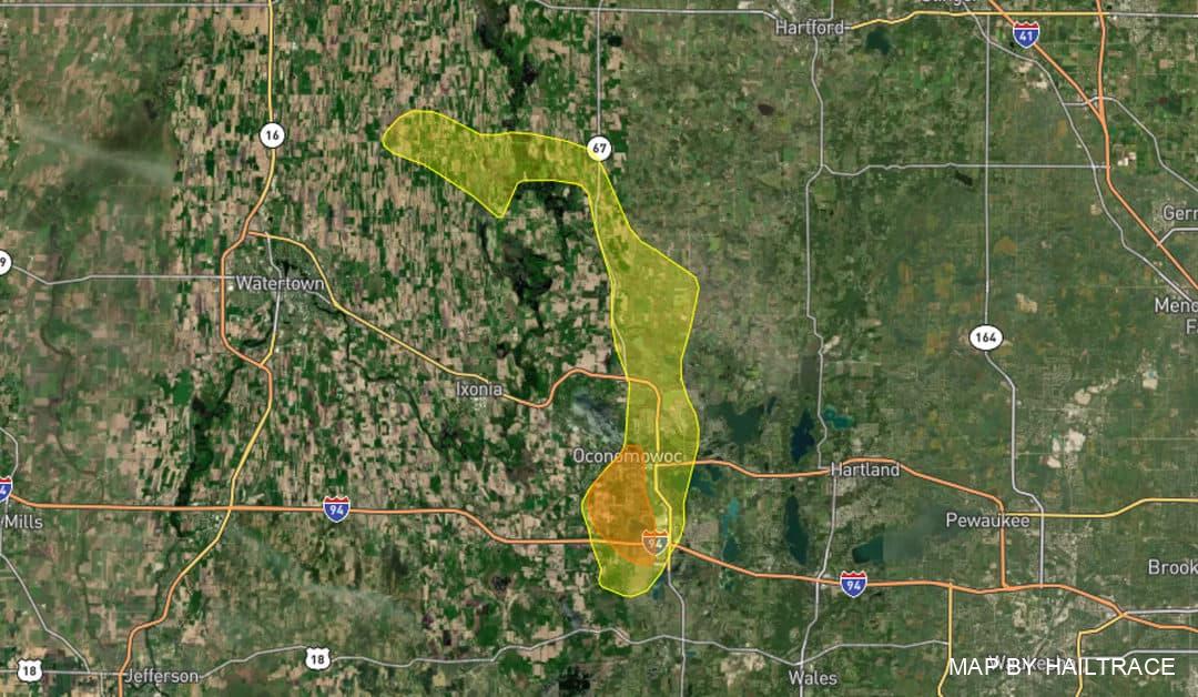 Commercial Roof Inspections in Oconomowoc, WI for Hail Damage Insurance Claims After Storm on June 10, 2022