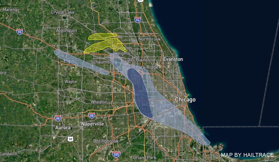 Commercial Roof Inspections in Chicago, IL for Wind Damage Insurance Claims After Storm on June 13, 2022