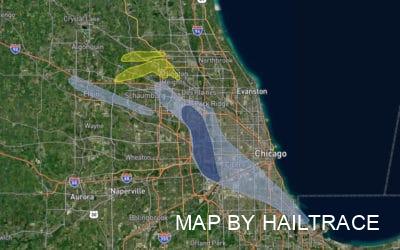 Commercial Roof Inspections in Chicago, IL for Wind Damage Insurance Claims After Storm on June 13, 2022