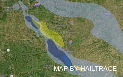 Commercial Roof Inspections in Fort Wayne, Goshen, Northeast Indiana for Wind & Hail Damage Insurance Claims After Storm on June 13, 2022