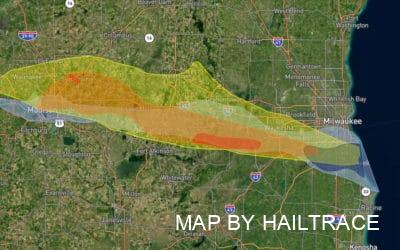 Commercial Roof Inspections in Madison, Milwaukee, Southern Wisconsin for Wind & Hail Damage Insurance Claims After Storm on June 13, 2022