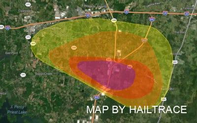 Commercial Roof Inspections in Gladeville, TN for Hail Damage Insurance Claims After Storm on June 17, 2022