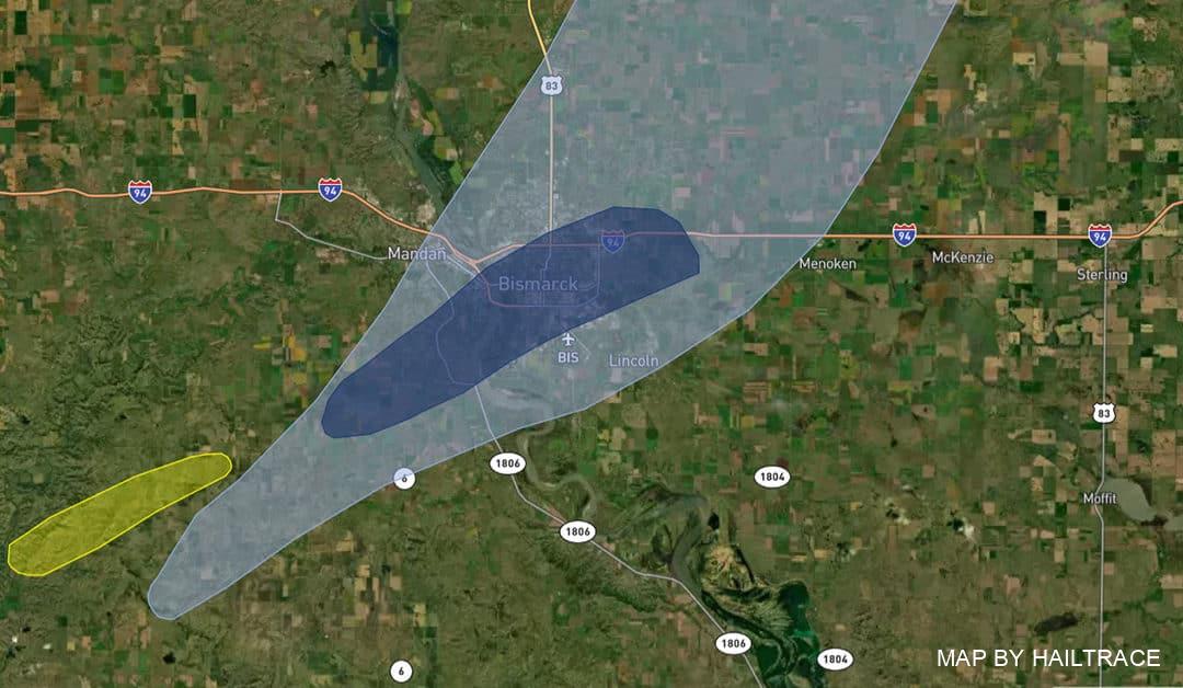 Commercial Roof Inspections in Bismarck, ND for Wind Damage Insurance Claims After Storm on June 19, 2022