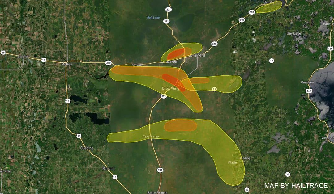 Commercial Roof Inspections in Brainerd, MN for Hail Damage Insurance Claims After Storm on June 23, 2022