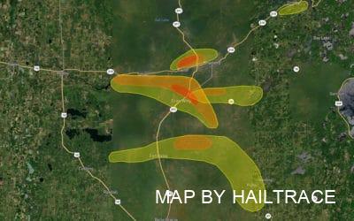 Commercial Roof Inspections in Brainerd, MN for Hail Damage Insurance Claims After Storm on June 23, 2022