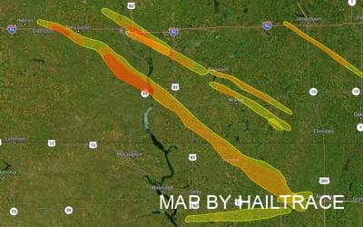 Commercial Roof Inspections Bismarck, ND for Hail Damage Insurance Claims After Storm on July 21, 2022