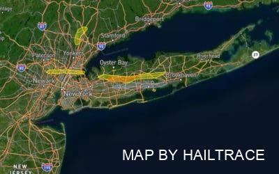 Commercial Roof Inspections in Long Island, NY for Hail Damage Insurance Claims After Storm on July 21, 2022
