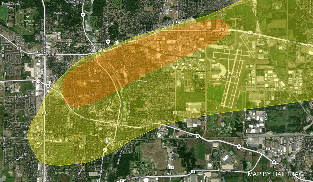 Commercial Roof Inspections in St. Charles, IL To Document Hail Damage From September 18, 2022 Storm