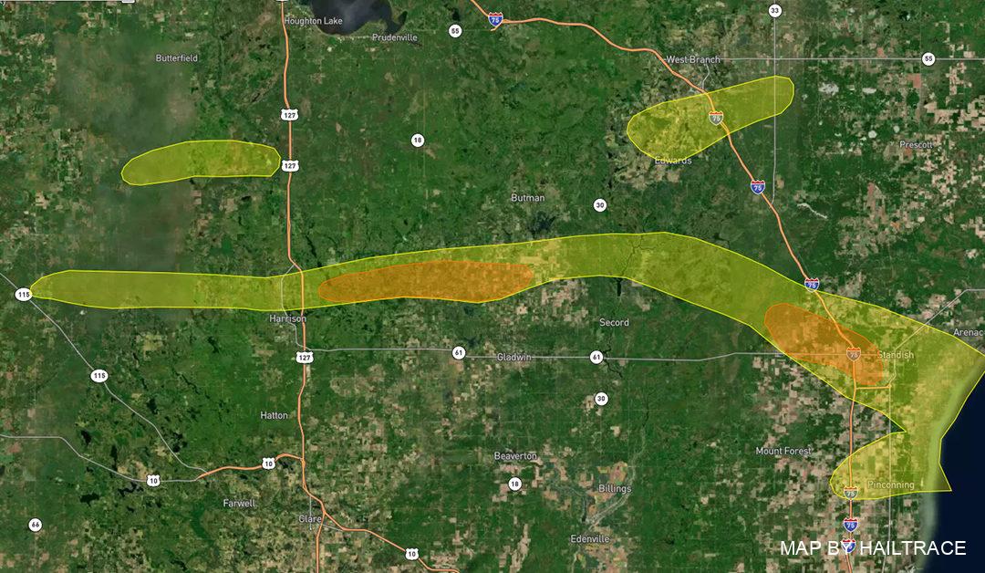 Commercial Roof Inspections in Mid-Michigan to Document Hail Damage From September 21, 2022 Storm