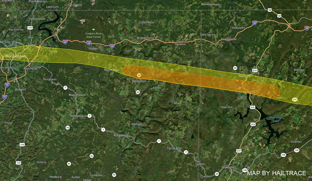 Commercial Roof Inspections in McHenry, Maryland & Northeast West Virginia To Document Hail Damage From September 25, 2022 Storm