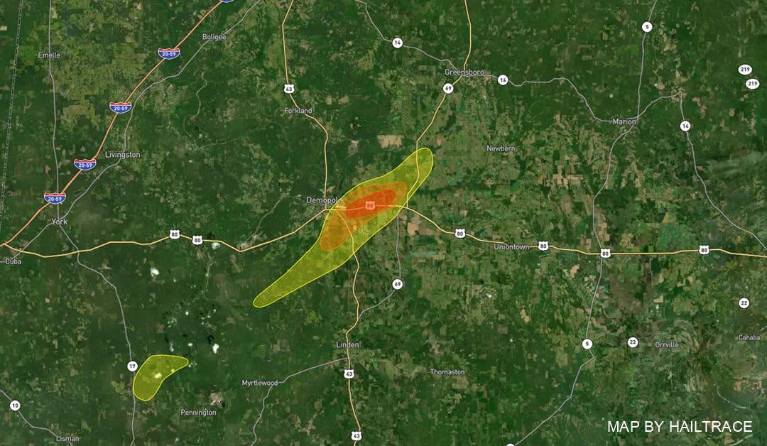 Commercial Roof Inspections Demopolis, AL For Hail Damage Insurance Claims After Storm On October 12, 2022