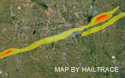 Roofing Contractor Repairs Hail & Wind Damage in Southern Dallas Fort Worth, TX Area After Storms Hit December 13, 2022