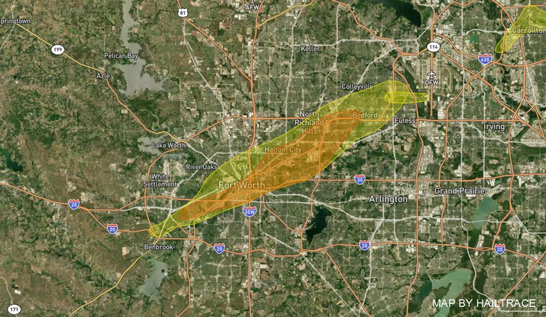 RestoreMaster Provides Comprehensive Hail Damage Roof Insurance Services in Fort Worth, TX, After The Hail Storm On April 2, 2023