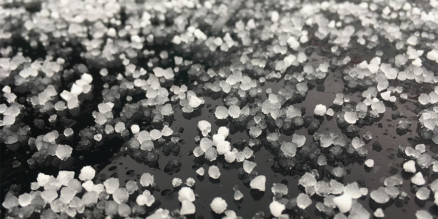 Hail Stones On The Ground