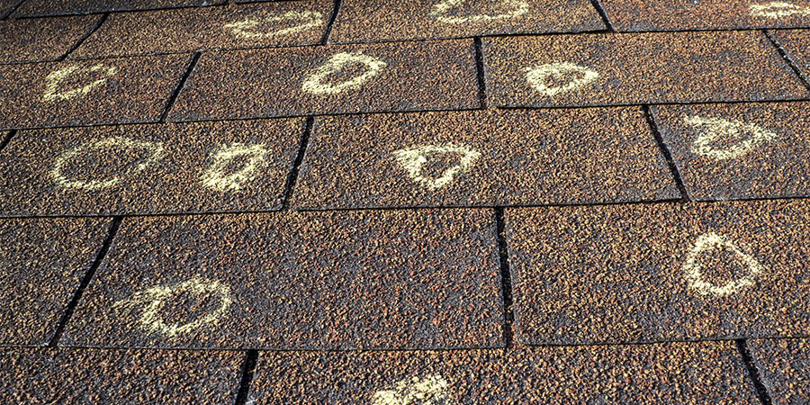 Roof Markings Hail Damage